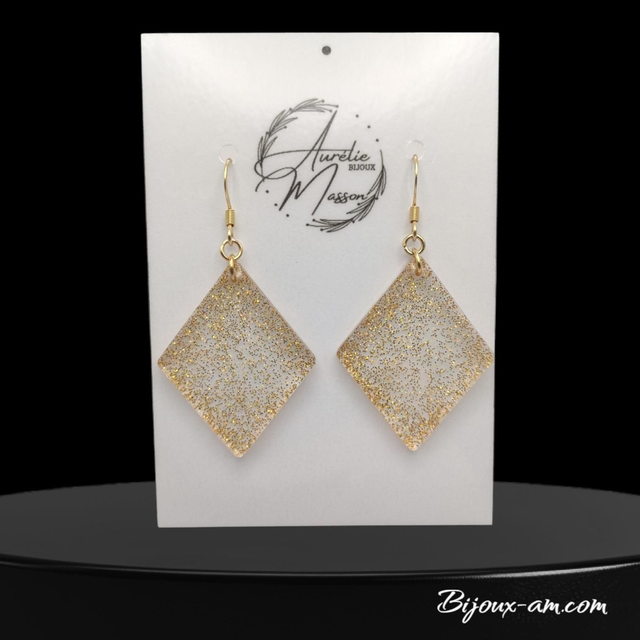 Boucles d'oreilles résine