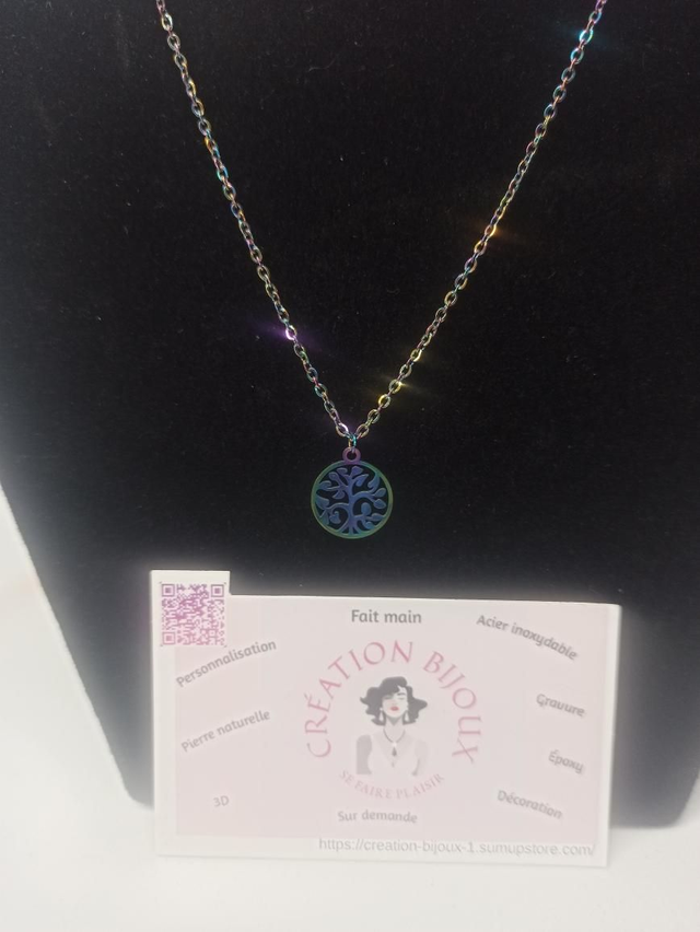 Collier arbre de vie Bleu/vert