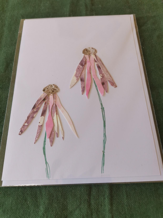 Echinacea marbled card