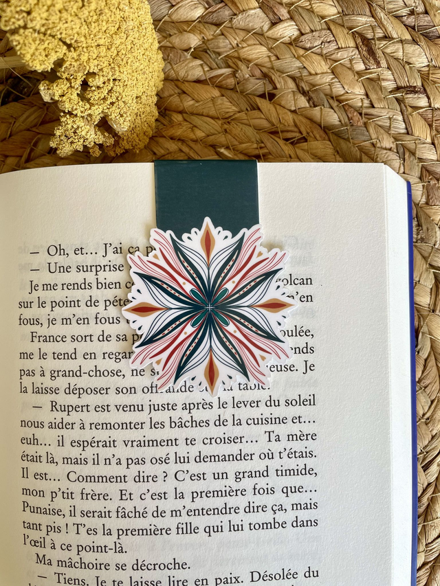 Marque-page magnétique fleur d'hiver