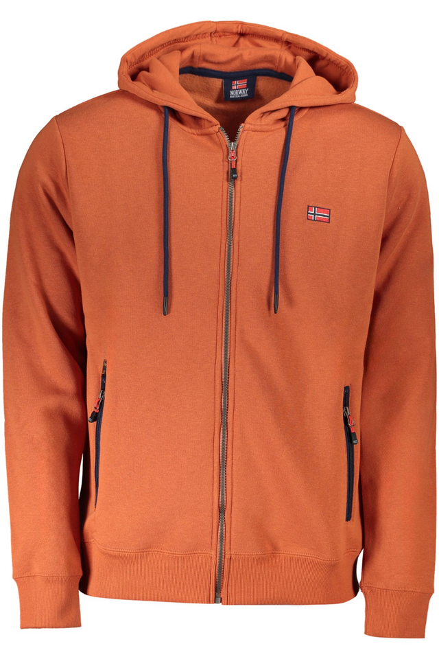 NORWAY 1963 FELPA CON ZIP UOMO MARRONE