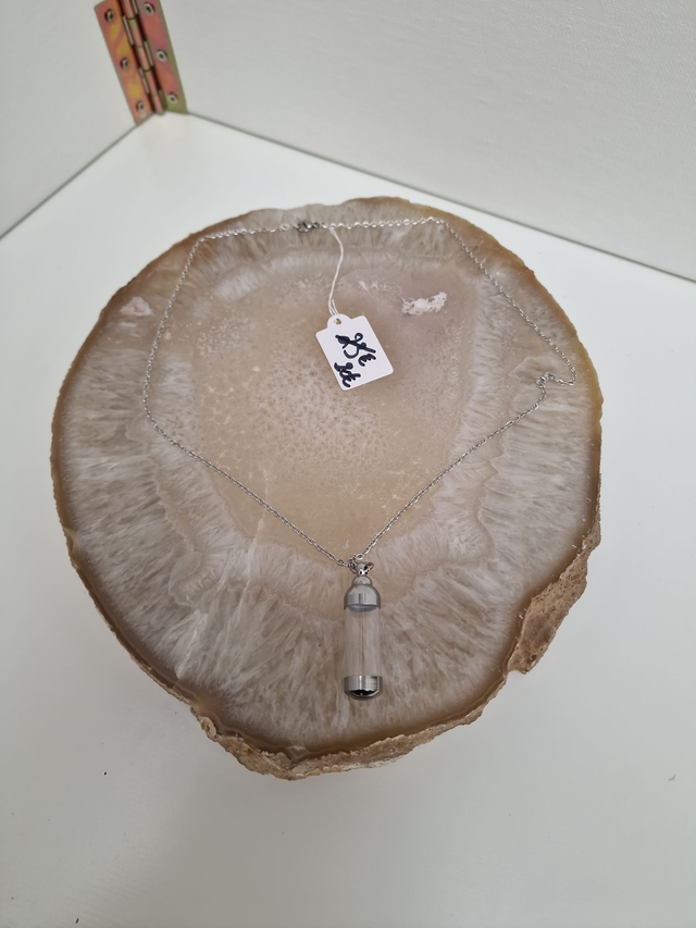 Collier Urne Funéraire Crémation Cendres Cheveux En Acier