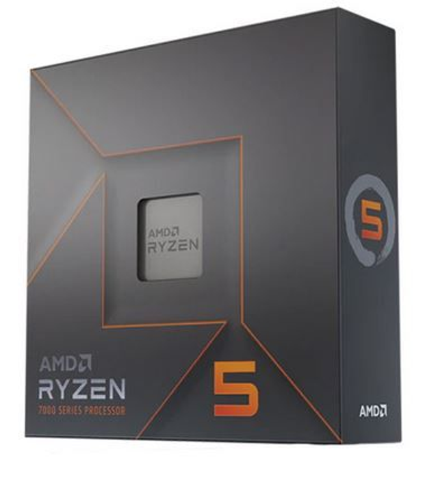 AMD Ryzen 5 7600X CPU, AM5, 4.7GHz (5.3 Turbo), 6-Core, 105W (142W Turbo), 38MB Cache, 5nm, 7th Gen, Radeon Graphics, NO HEATSINK/FAN