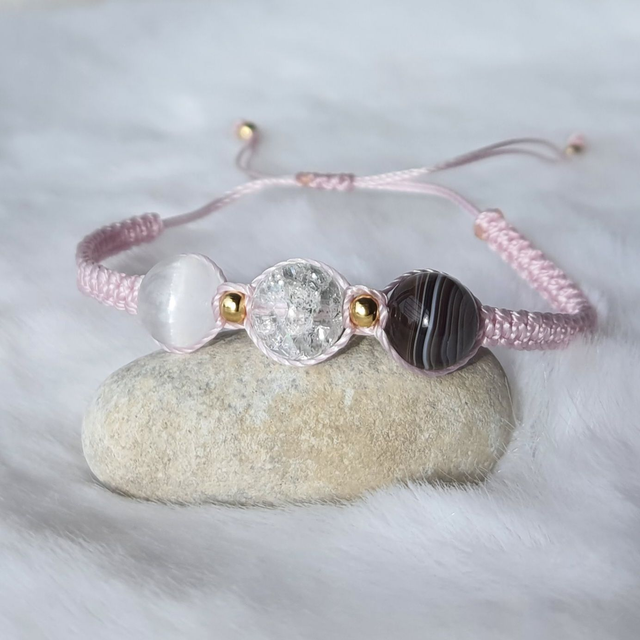 Bracelet Synergie 3 pierres "Aura Pure"