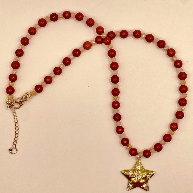 C83 - Collier perles jaspe rouge