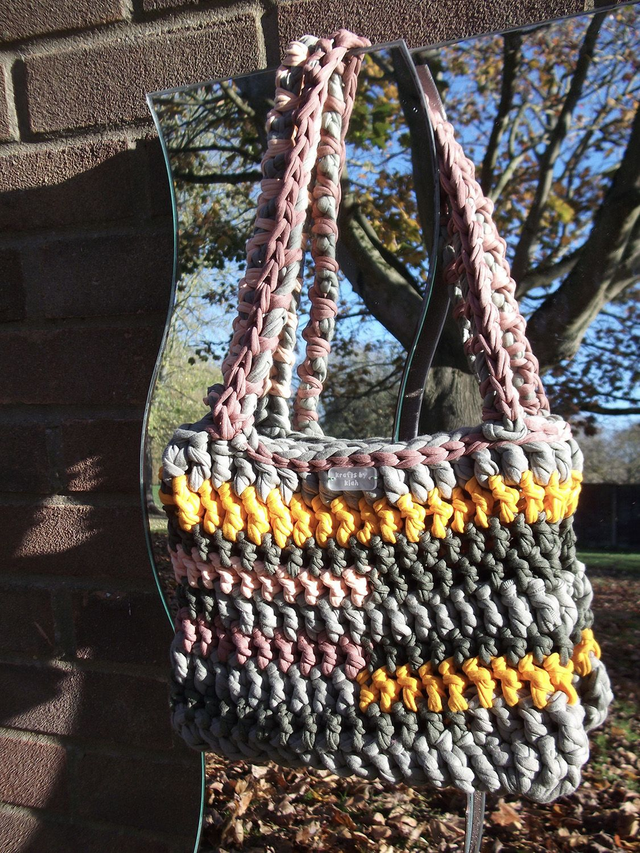 Green, Brown and Orange T-shirt Bag