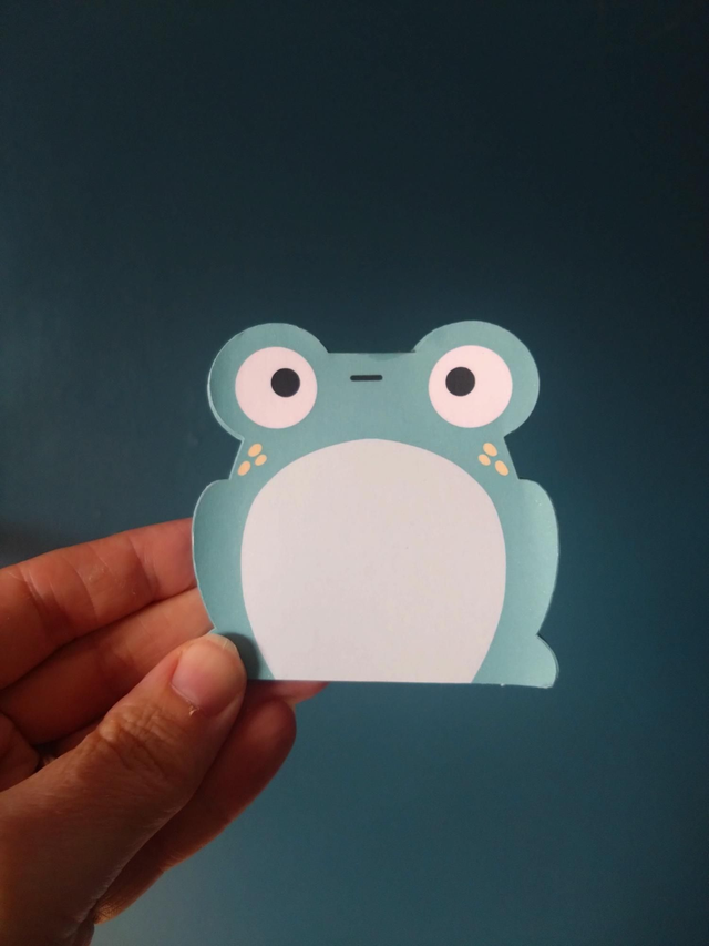 Frog magnetic mini memo pad novelty stationery 