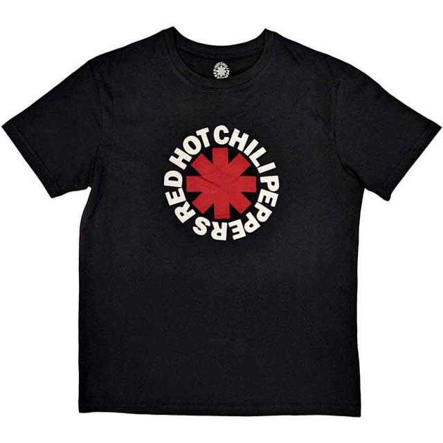 RED HOT CHILI PEPPERS UNISEX T-SHIRT: CLASSIC ASTERISK (BLACK)
