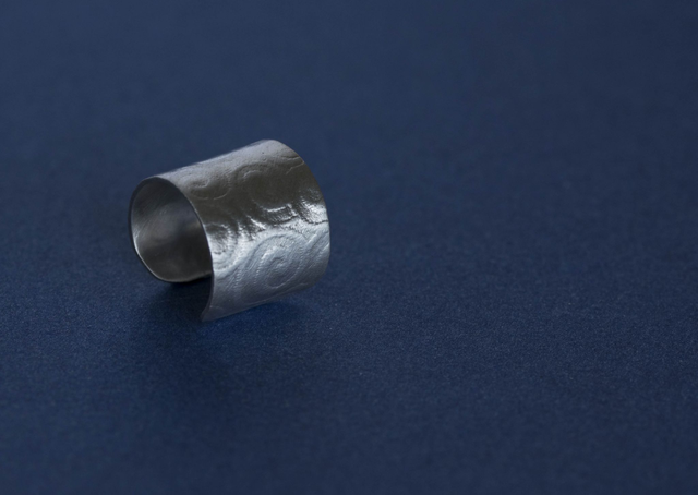 Silver Chunky &quot;Swirly&quot; Patterned Ear Cuff