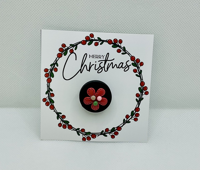 Handmade brooch with Christmas card. Gorgeous designs.
