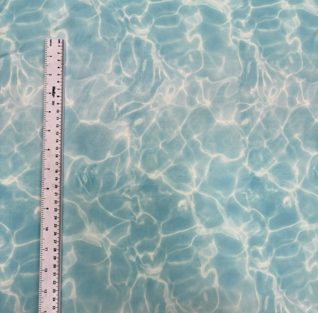 Baby Blue Water Ripple Lycra