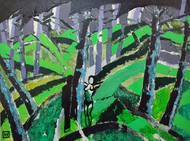 Pamięć lasu, 60x81 akryl płótno