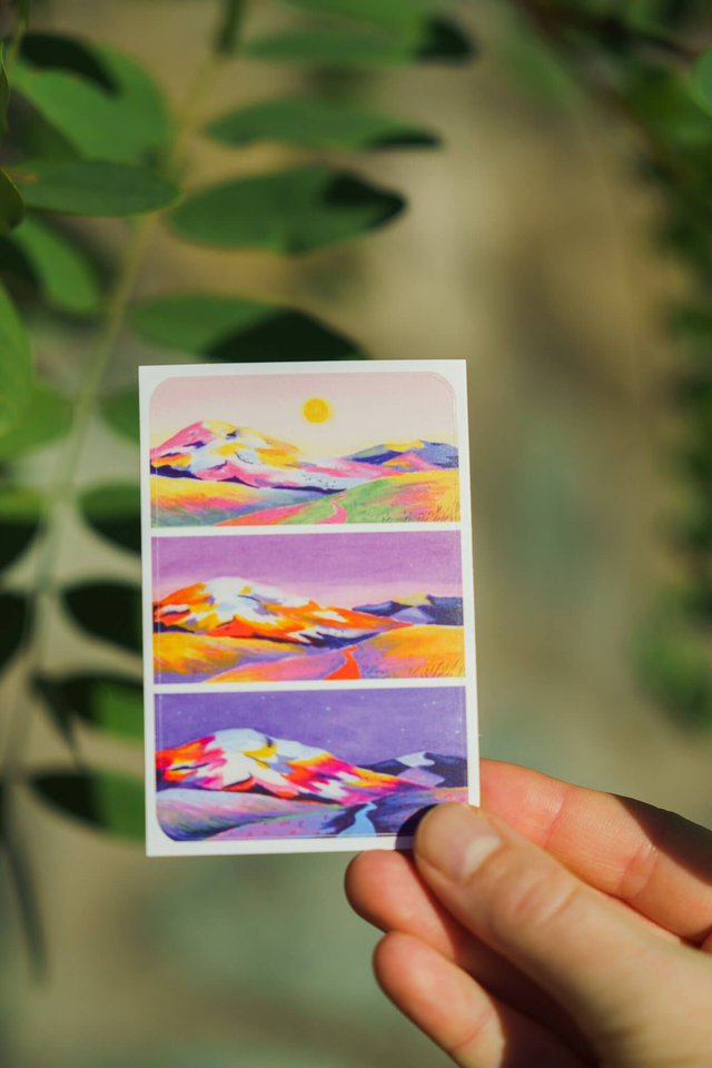 shifting lights sticker