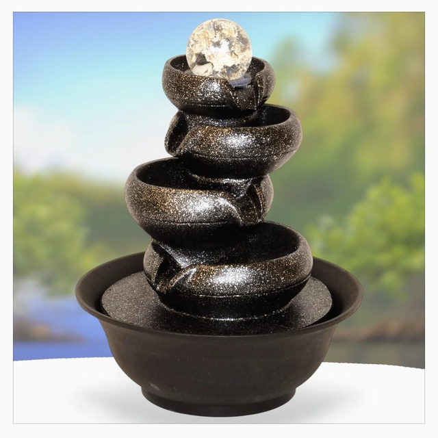 "Cascade bols" - Fontaine en résine 26 cm