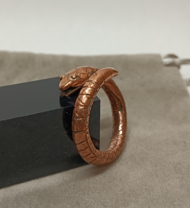 Bague serpent en cuivre 