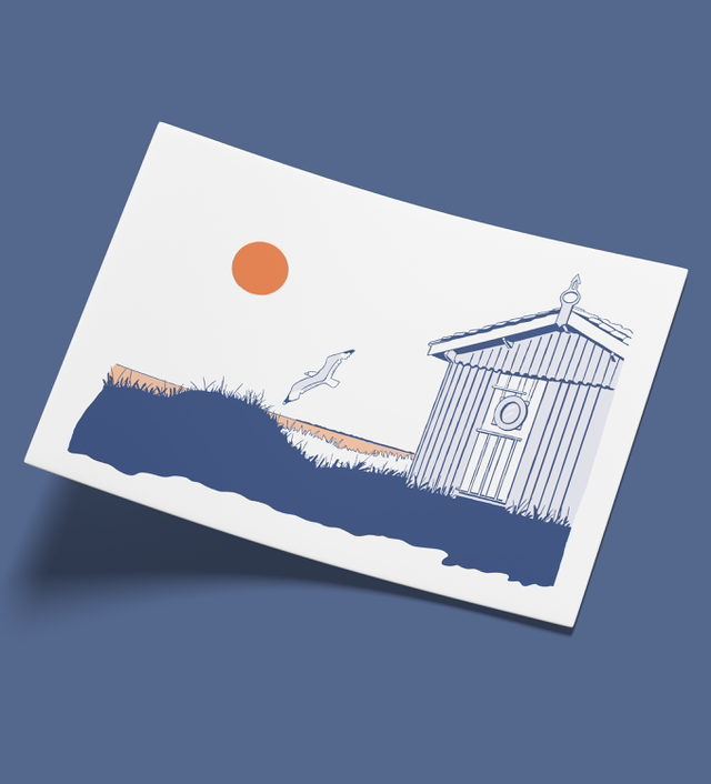 Cartes postales « Traits de côte » (lot de 4)