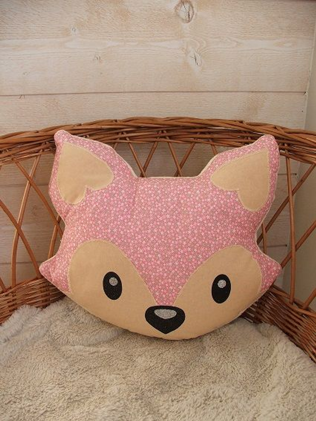 Coussin range pyjama Fleuri rose