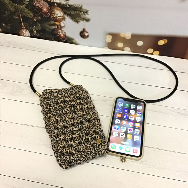 Pochette téléphone léopard