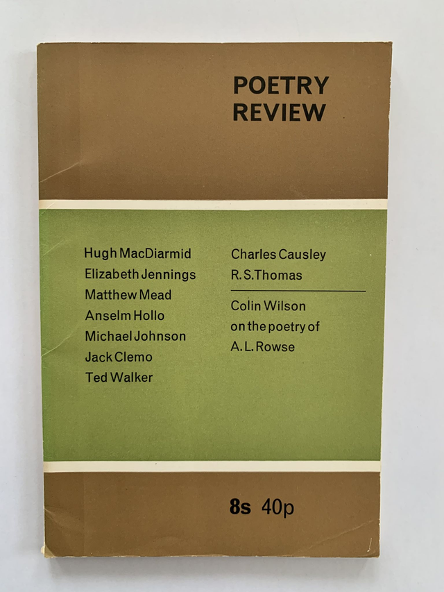 The Poetry Review Volume 61 Number 2 Summer 1970 The Poetry Society