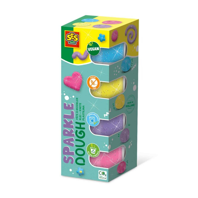 SES Creative Feel good klei Sparkle (4x90gr)