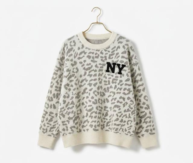 Maglione stampa animalier 