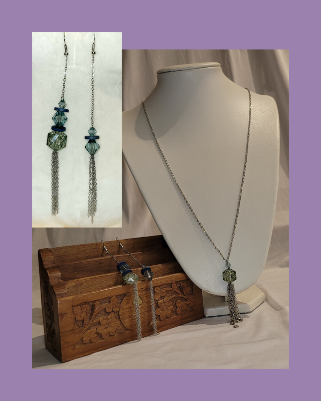 Blue Crystal Chain set