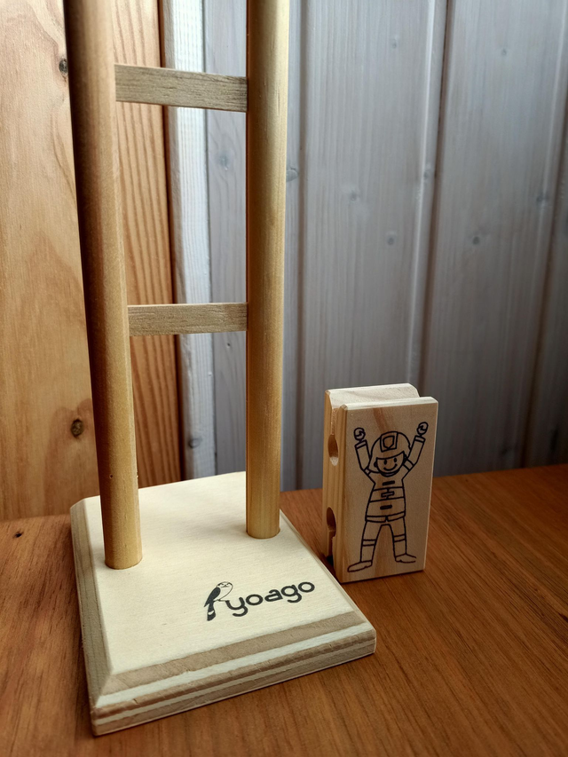 Acróbata en escalera