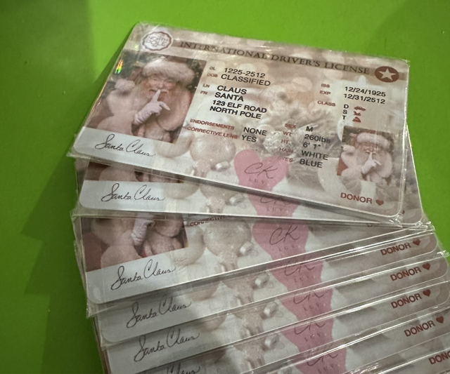 Santa Driving Licence 