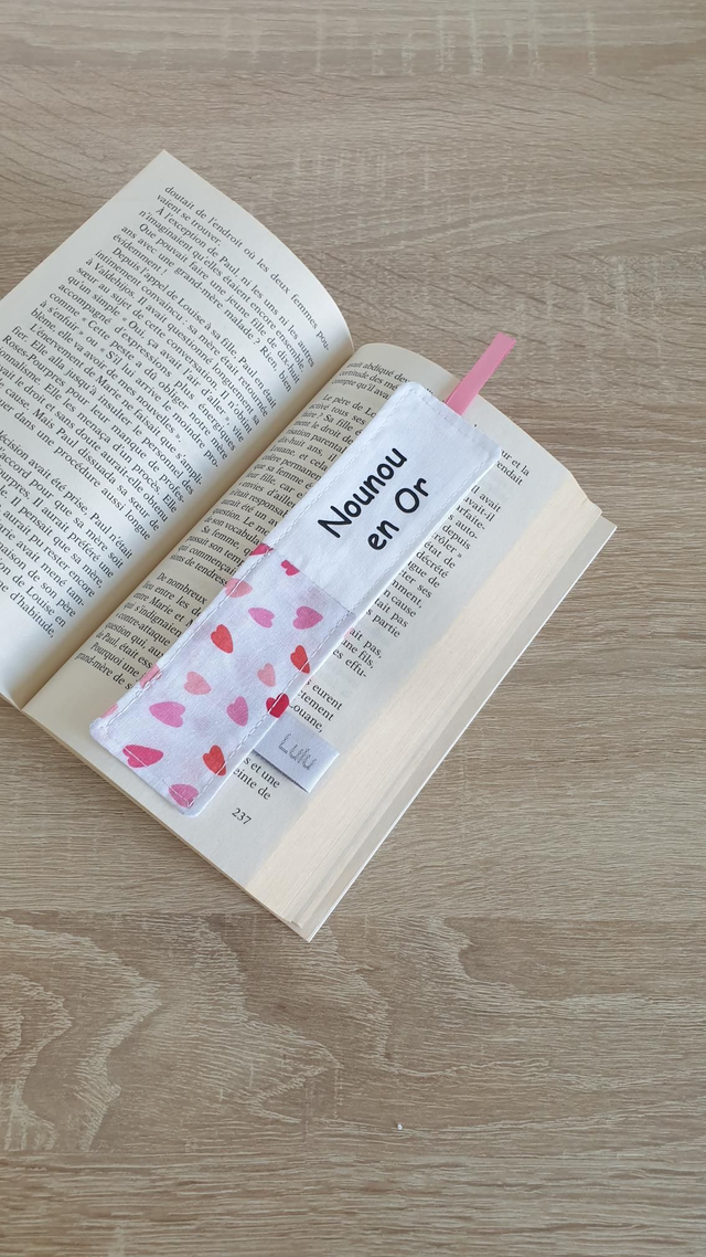 Marque pages Nounou en Or (cœurs 💕)