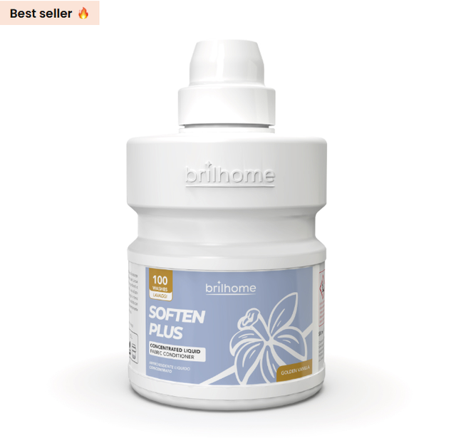 Soften Plus 'Cœur de vanille et fleurs d'or'- Adoucissant liquide concentré ( VEGAN )