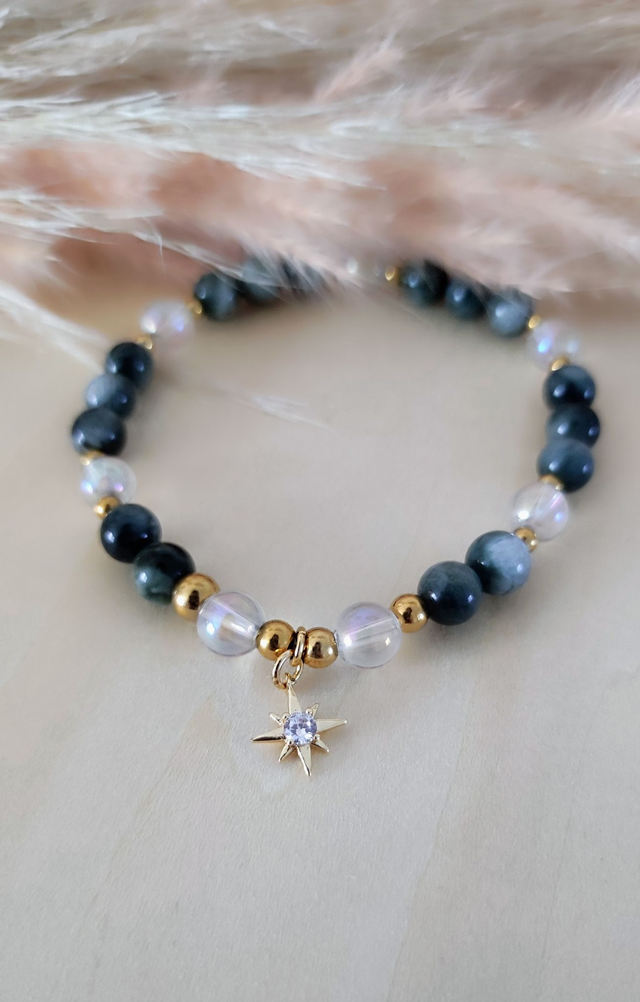 Bracelet Oeil de chat "Protection et Sérénité"