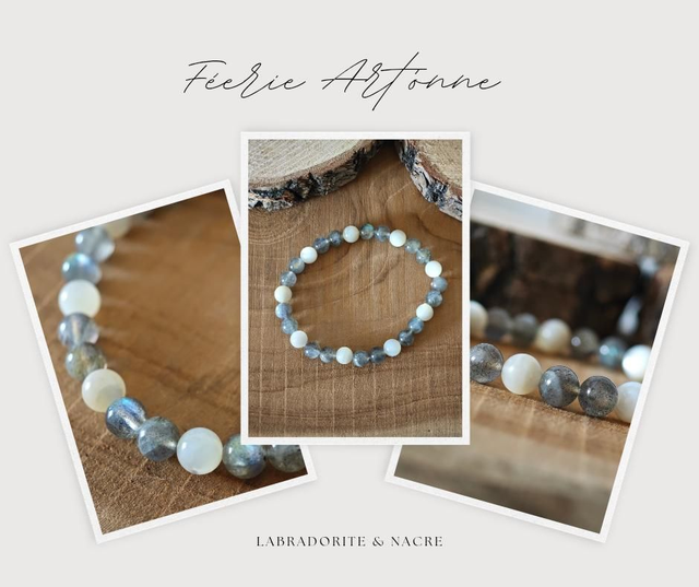 Labradorite &amp; Nacre ( AAA ) 