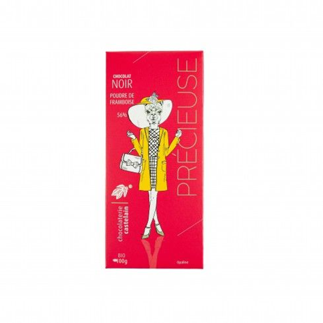 Tablette Chocolat Noir 56% Et Poudre De Framboise BIO - 100g x1