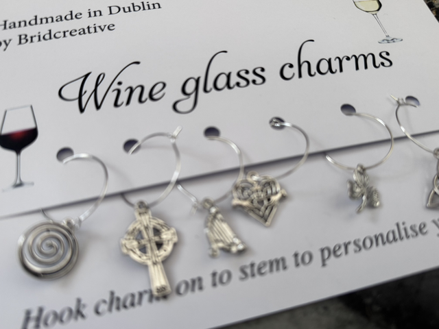 Celtic wine glass charms 