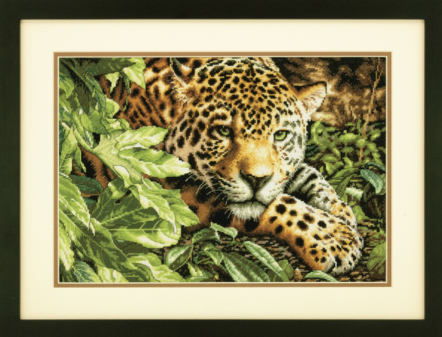 Counted Cross Stitch Kit: Leopard in Repose by Dimensions