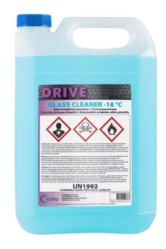Drive Glass Cleaner -18°C Klaasipesuvedelik metanooliga 5L