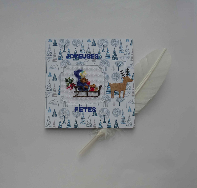 La fillette et le renne en hiver