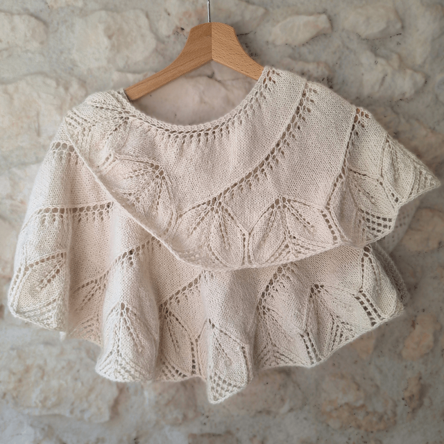 Châle Bégonia écru – Collection Héritage