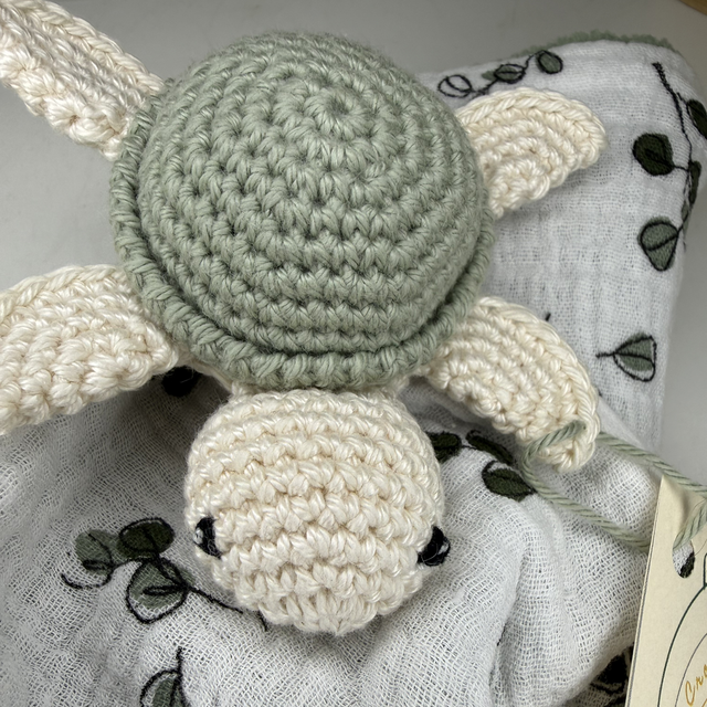 Doudou plat tortue