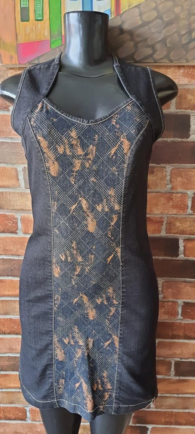 Vestido Jeans Preto,T/P