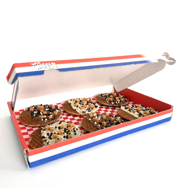 Stroopwafelbrievenbuspakket ‘Karamel-Zeezout