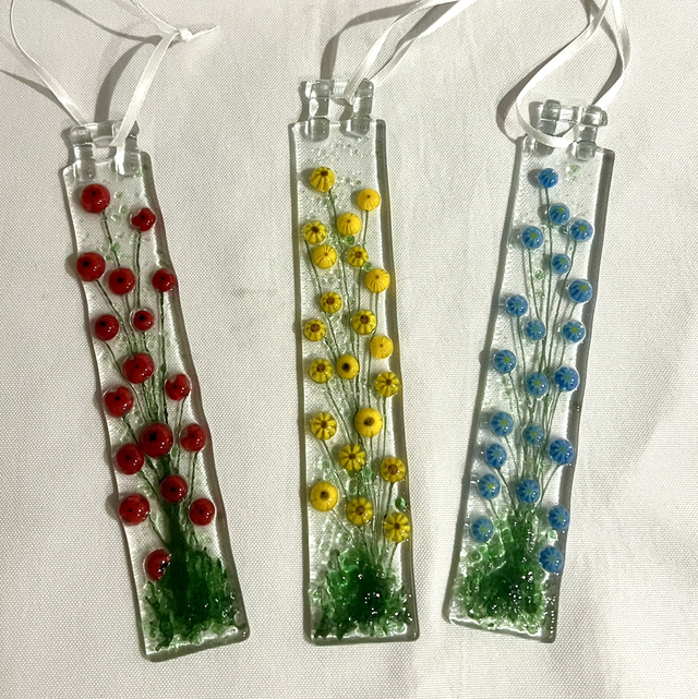 Fused Glass Flower Wish Sticks