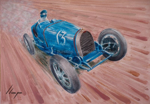 Artimotor Giclée 48x33 (numerada) - 1935 Bugatti T35 GP Lasarte