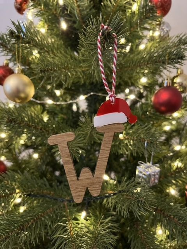 Personalised Wooden Christmas Tree Letter Ornaments