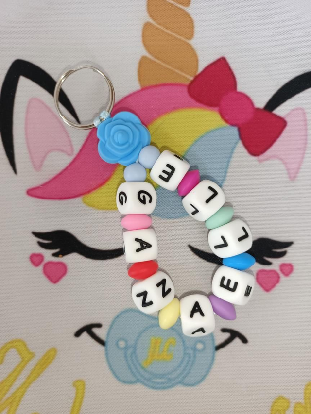 Porte clés boucle Petite Rose