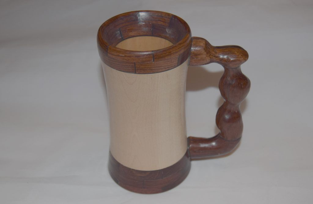 houten biermok - esdoorn en rosewood