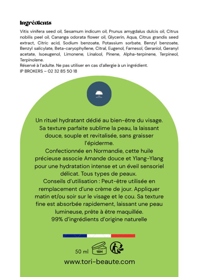 Huile sèche protectrice - Amande douce & Ylang-Ylang