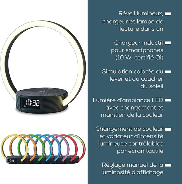 Beurer Réveil lumineux - Wake up + Charge WL 65