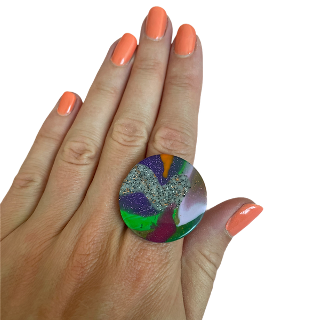 Colourful statement ring