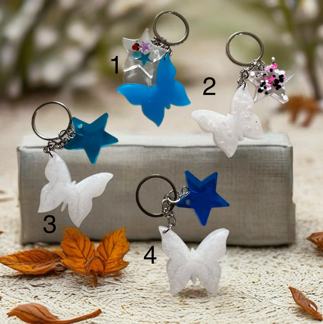 Porte clef papillons